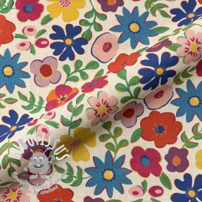 Tissu déco Linenlook Flower Fiesta Field digital print