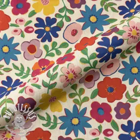 Tissu déco Linenlook Flower Fiesta Field digital print