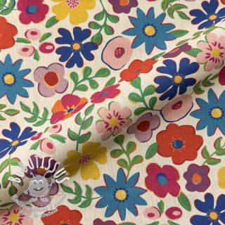 Tissu déco Linenlook Flower Fiesta Field digital print