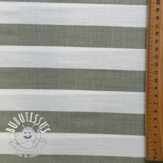 Viscose YARN DYED Stripes BIG green