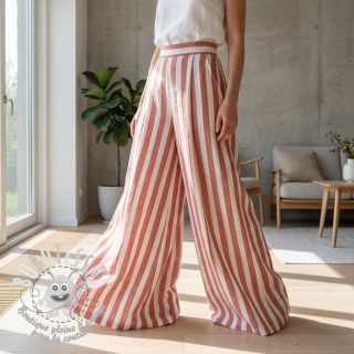 Viscose YARN DYED Stripes BIG orange