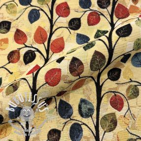 Tissu déco GOBELIN premium Leaves Funky Arty