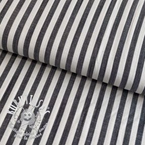 Viscose YARN DYED Stripes SMALL navy