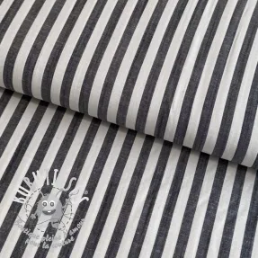 Viscose YARN DYED Stripes SMALL navy