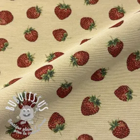 Tissu déco GOBELIN premium Strawberry Sweet Joy