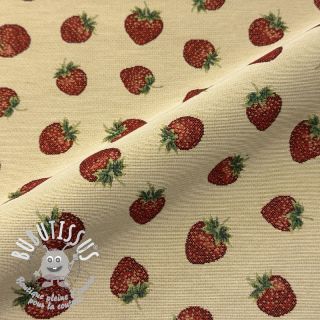 Tissu déco GOBELIN premium Strawberry Sweet Joy