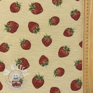 Tissu déco GOBELIN premium Strawberry Sweet Joy