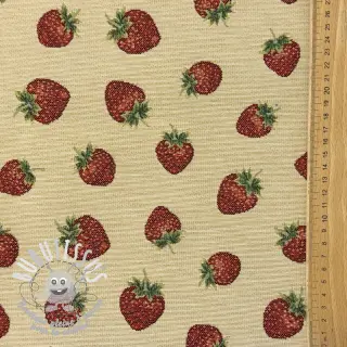 Tissu déco GOBELIN premium Strawberry Sweet Joy