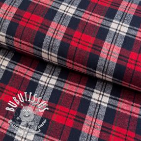 Scottish Check YARN DYED BRUSHED Atlas red