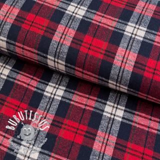Scottish Check YARN DYED BRUSHED Atlas red