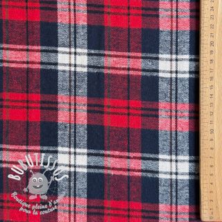 Scottish Check YARN DYED BRUSHED Atlas red