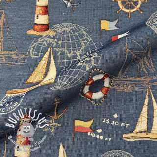 Tissu déco GOBELIN premium Coast Lighthouse Sea