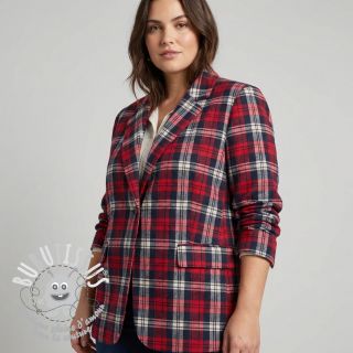 Scottish Check YARN DYED BRUSHED Atlas red