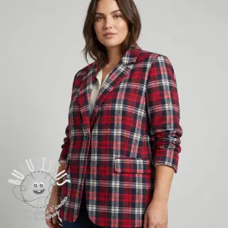 Scottish Check YARN DYED BRUSHED Atlas red