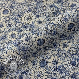 Tissu déco Linenlook Bloom Fully Mix digital print