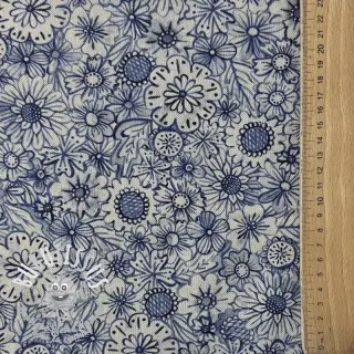 Tissu déco Linenlook Bloom Fully Mix digital print