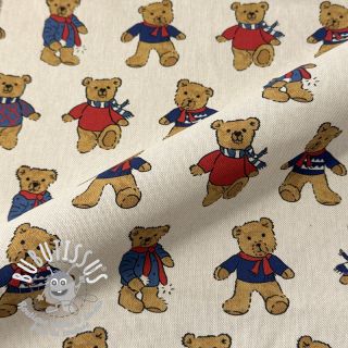 Tissu déco Linenlook Teddy Bear Cosy digital print