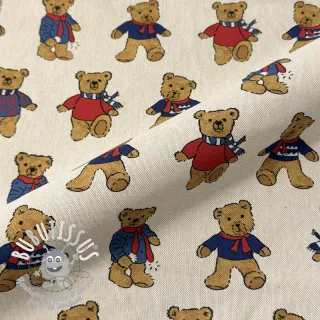Tissu déco Linenlook Teddy Bear Cosy digital print