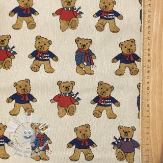 Tissu déco Linenlook Teddy Bear Cosy digital print