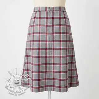 Tissu coton YARN DYED BRUSHED Check Dara grey