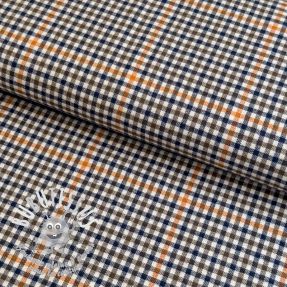 Tissu coton YARN DYED BRUSHED Check Mike ecru