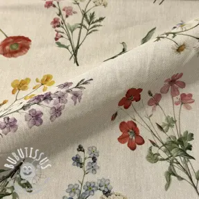 Tissu déco Linenlook Delicate Floral Field digital print