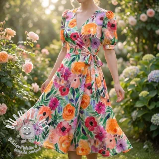 Viscose RADIANCE Flowers Lirie digital print