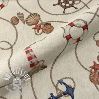Tissu déco Linenlook Maritime Rope Mix digital print
