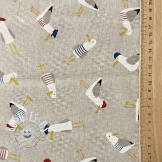 Tissu déco Linenlook premium Seagull dress up