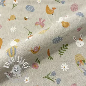 Tissu déco Linenlook premium Easter Doodle Icon