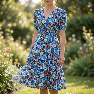 Viscose RADIANCE Flower design A digital print