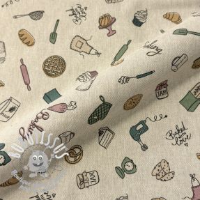 Tissu déco Linenlook premium Bake Off Doodle