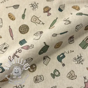 Tissu déco Linenlook premium Bake Off Doodle