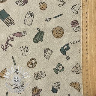 Tissu déco Linenlook premium Bake Off Doodle