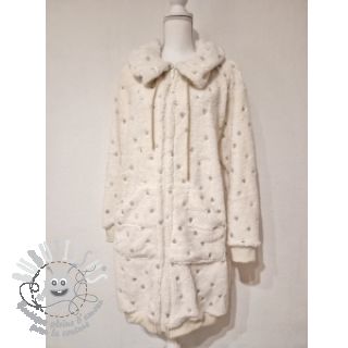 Tissu de manteau TEDDY Tossed hearts gold