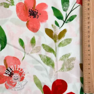 Viscose RADIANCE Flowers Conie red digital print