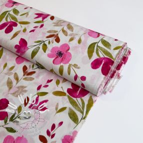 Viscose RADIANCE Flowers Conie pink digital print