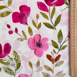Viscose RADIANCE Flowers Conie pink digital print