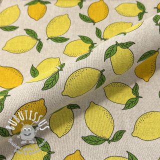 Tissu déco Linenlook premium Sunny Lemon Fruit