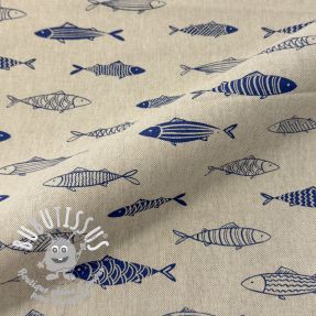 Tissu déco Linenlook premium Fish Swimming School