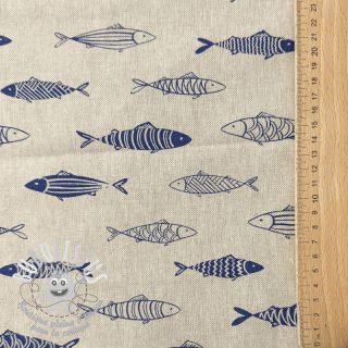 Tissu déco Linenlook premium Fish Swimming School