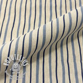 Tissu déco Linenlook premium Wavy Art Stripe