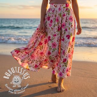 Viscose RADIANCE Flowers Conie pink digital print