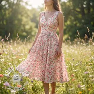 Viscose RADIANCE Flowers Morene digital print