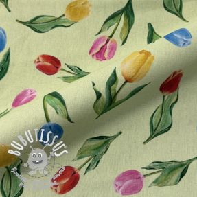 Tissu déco Tulip Flower Field digital print