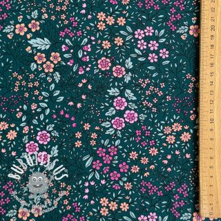 Viscose ECOVERO Flowers Galia green
