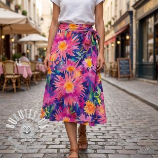 Viscose SATIN Flowers Danna digital print