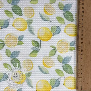Tissu nid d’abeille Lemons digital print
