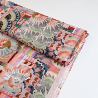 Viscose ECOVERO Abstract multi digital print