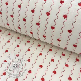 Tissu double gaze/mousseline STEPPED Heart